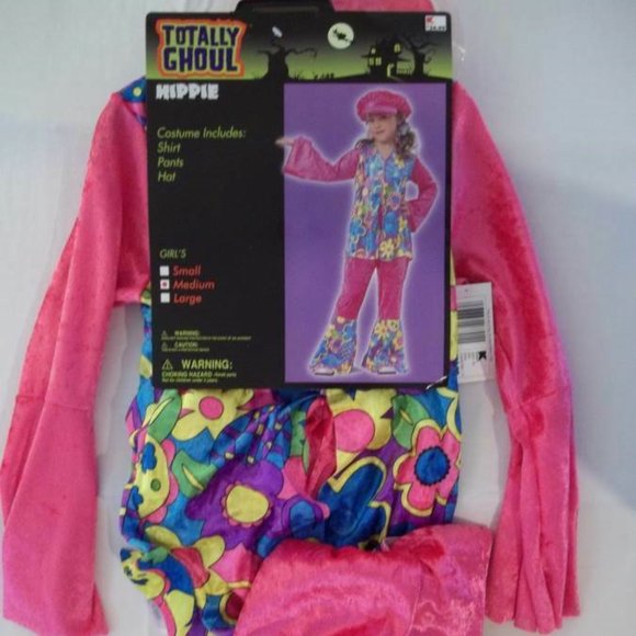 Flower Power 70's Hippie Girls Costume-Medium (10-12) - Picture 5 of 7